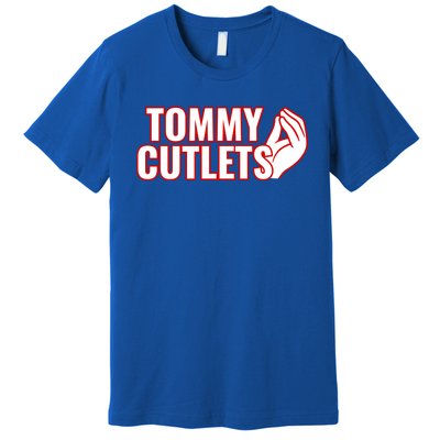 Ny Italian Hand Gesture Tommy Cutlets Football Quarterback Premium T-Shirt