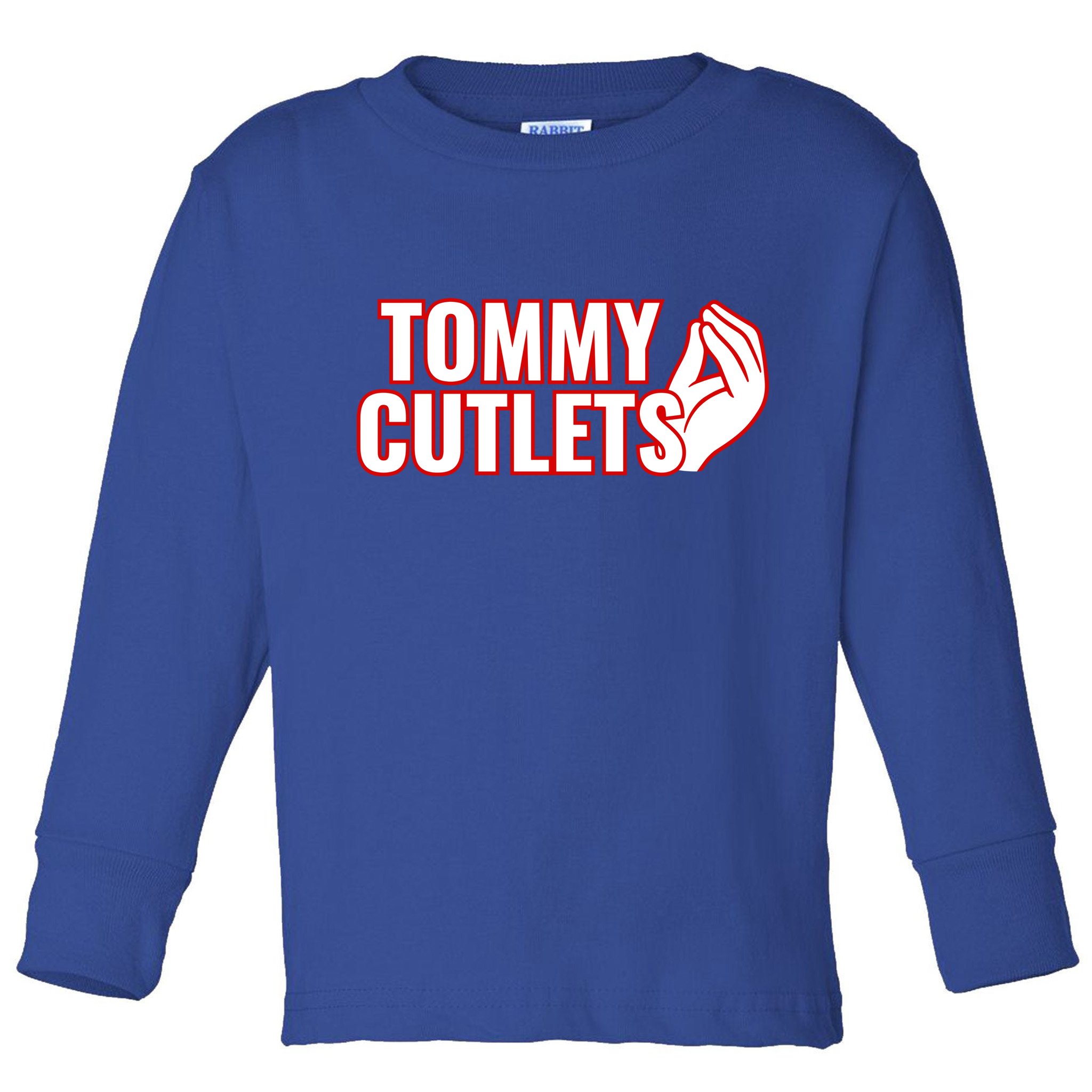 Ny Italian Hand Gesture Tommy Cutlets Football Quarterback Toddler Long Sleeve Shirt