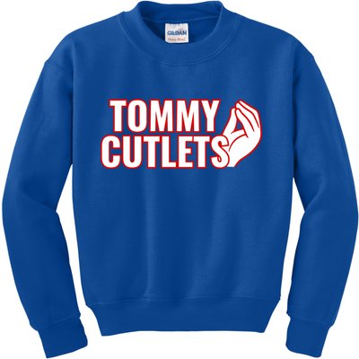 Ny Italian Hand Gesture Tommy Cutlets Football Quarterback Kids Sweatshirt