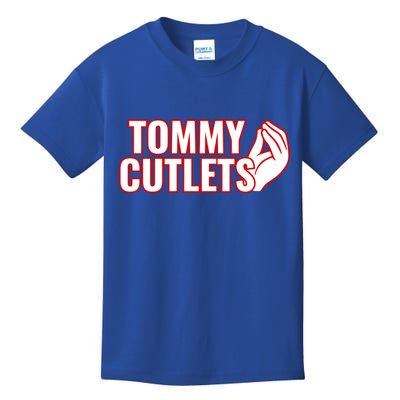 Ny Italian Hand Gesture Tommy Cutlets Football Quarterback Kids T-Shirt
