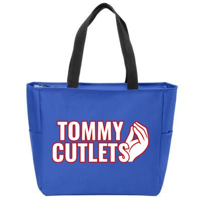 Ny Italian Hand Gesture Tommy Cutlets Football Quarterback Zip Tote Bag