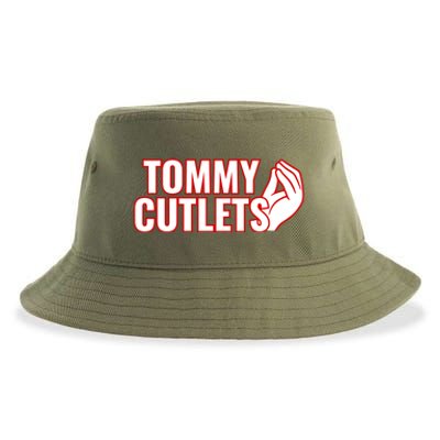 Ny Italian Hand Gesture Tommy Cutlets Football Quarterback Sustainable Bucket Hat