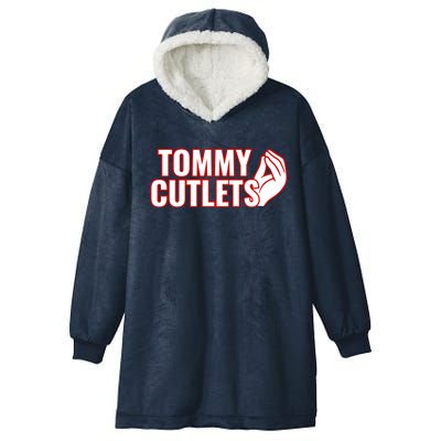 Ny Italian Hand Gesture Tommy Cutlets Football Quarterback Hooded Wearable Blanket