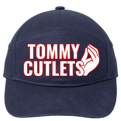 Ny Italian Hand Gesture Tommy Cutlets Football Quarterback 7-Panel Snapback Hat