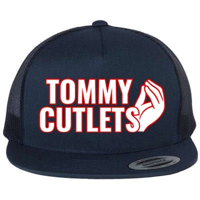 Ny Italian Hand Gesture Tommy Cutlets Football Quarterback Flat Bill Trucker Hat