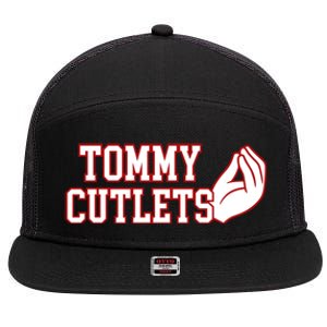 Ny Italian Hand Gesture Tommy Cutlets Football Quarterback 7 Panel Mesh Trucker Snapback Hat