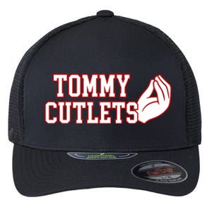 Ny Italian Hand Gesture Tommy Cutlets Football Quarterback Flexfit Unipanel Trucker Cap