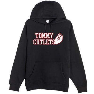 Ny Italian Hand Gesture Tommy Cutlets Football Quarterback Premium Pullover Hoodie