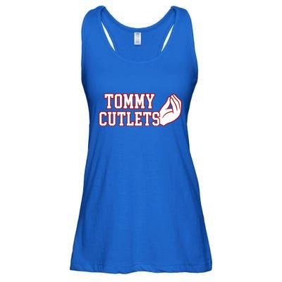 Ny Italian Hand Gesture Tommy Cutlets Football Quarterback Ladies Essential Flowy Tank