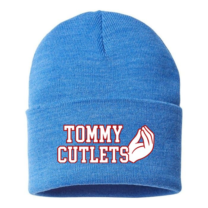 Ny Italian Hand Gesture Tommy Cutlets Football Quarterback Sustainable Knit Beanie