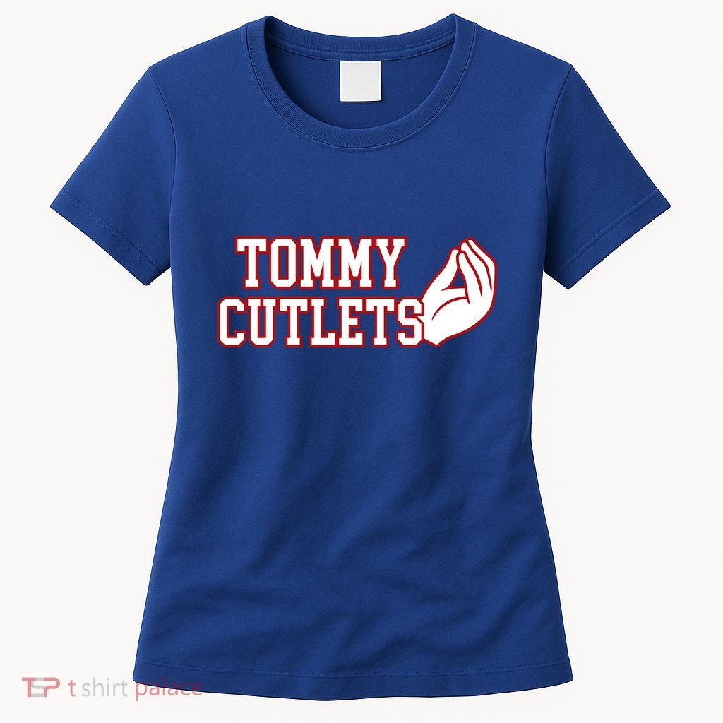 Ny Italian Hand Gesture Tommy Cutlets Football Quarterback Womens T-Shirt