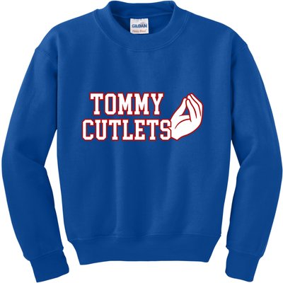 Ny Italian Hand Gesture Tommy Cutlets Football Quarterback Kids Sweatshirt