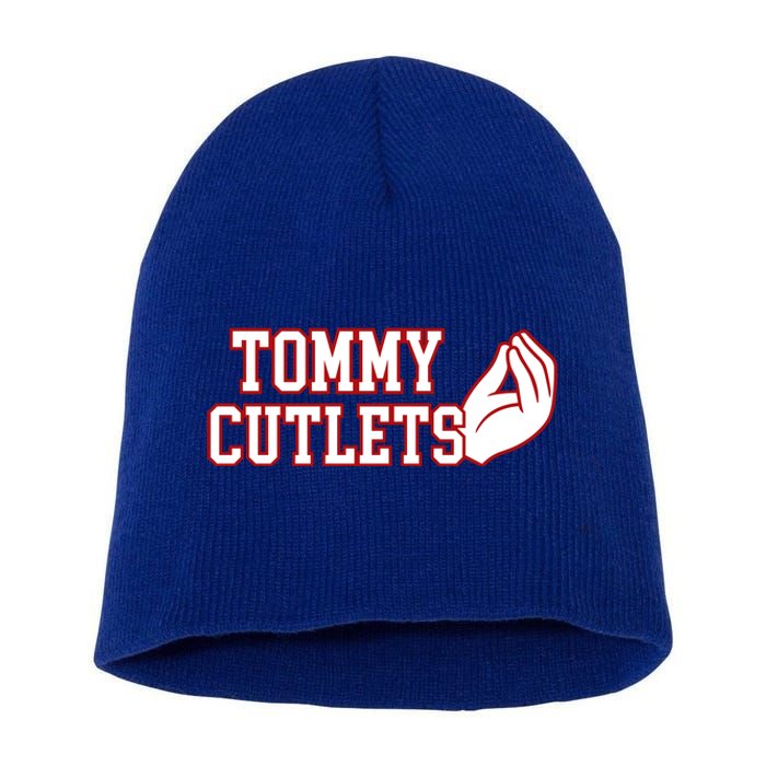 Ny Italian Hand Gesture Tommy Cutlets Football Quarterback Short Acrylic Beanie