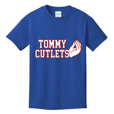 Ny Italian Hand Gesture Tommy Cutlets Football Quarterback Kids T-Shirt