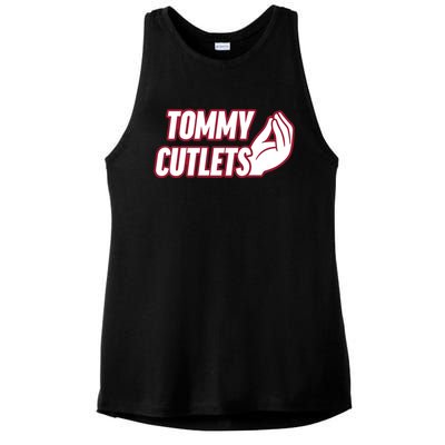 Ny Italian Hand Gesture Tommy Cutlets Football Quarterback Ladies PosiCharge Tri-Blend Wicking Tank