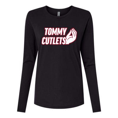 Ny Italian Hand Gesture Tommy Cutlets Football Quarterback Womens Cotton Relaxed Long Sleeve T-Shirt