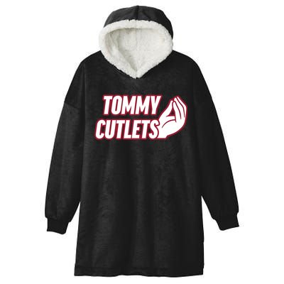Ny Italian Hand Gesture Tommy Cutlets Football Quarterback Hooded Wearable Blanket
