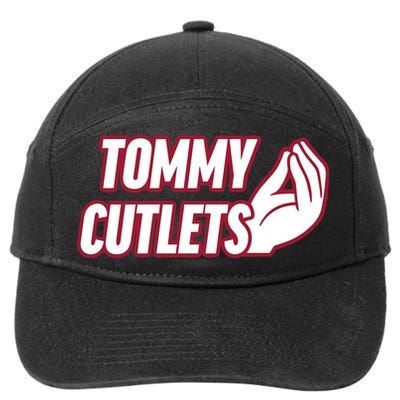 Ny Italian Hand Gesture Tommy Cutlets Football Quarterback 7-Panel Snapback Hat