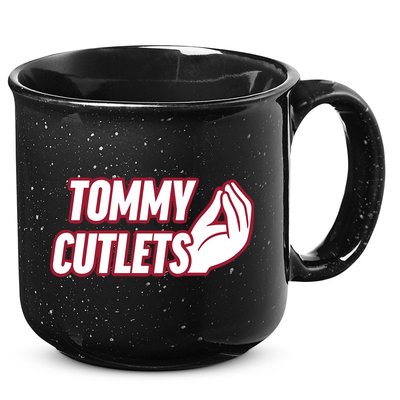 Ny Italian Hand Gesture Tommy Cutlets Football Quarterback 15oz Campfire Ceramic Mug