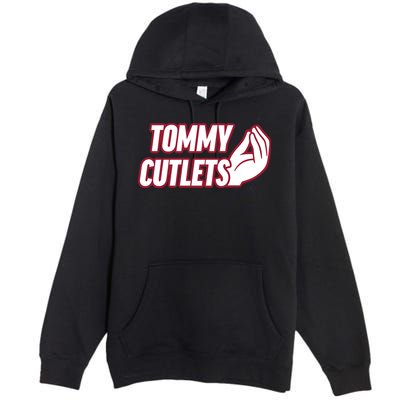 Ny Italian Hand Gesture Tommy Cutlets Football Quarterback Premium Pullover Hoodie