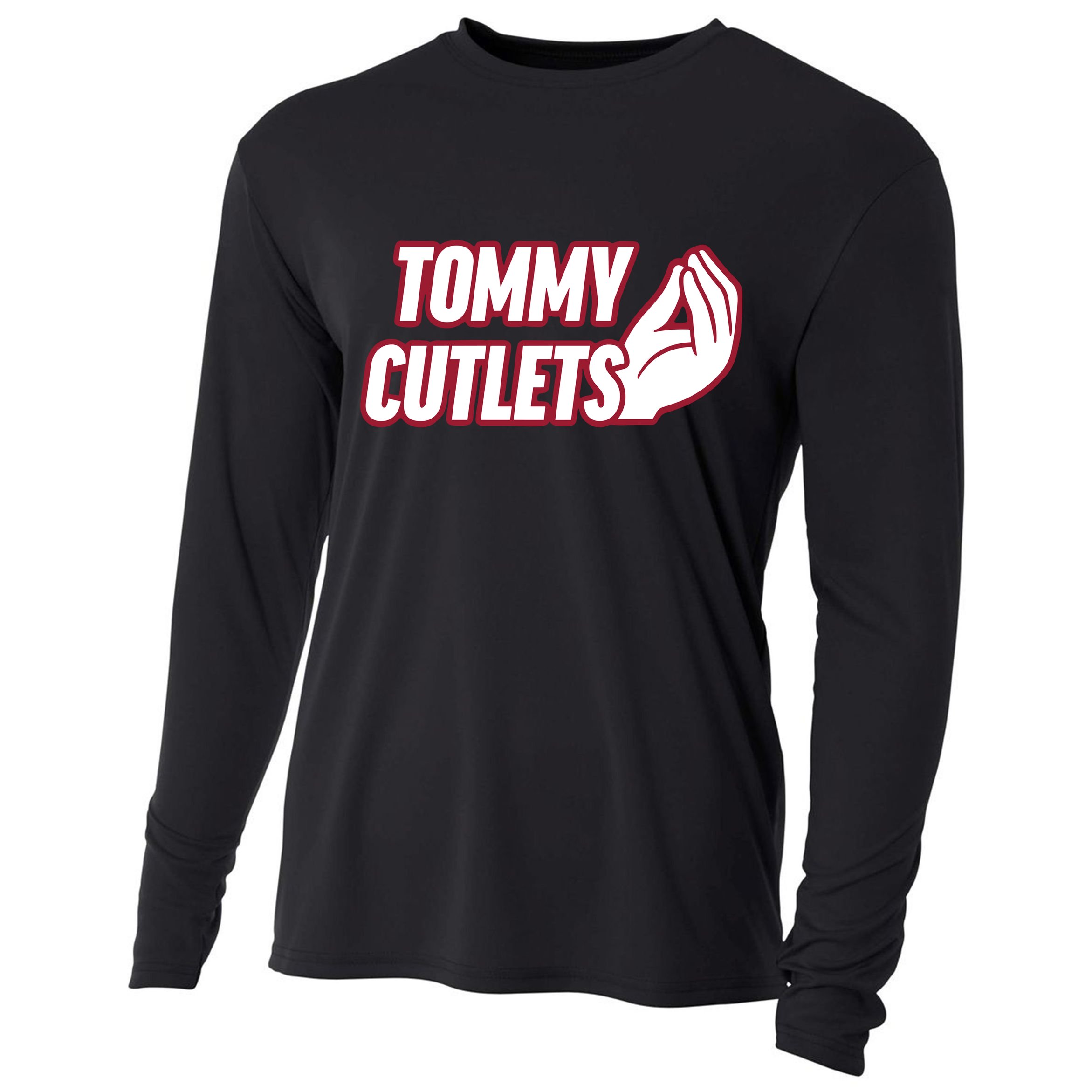 Ny Italian Hand Gesture Tommy Cutlets Football Quarterback Cooling Performance Long Sleeve Crew