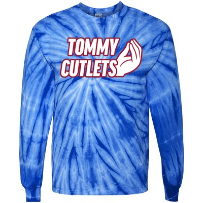 Ny Italian Hand Gesture Tommy Cutlets Football Quarterback Tie-Dye Long Sleeve Shirt