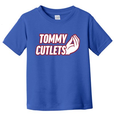 Ny Italian Hand Gesture Tommy Cutlets Football Quarterback Toddler T-Shirt