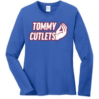 Ny Italian Hand Gesture Tommy Cutlets Football Quarterback Ladies Long Sleeve Shirt