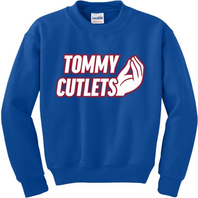 Ny Italian Hand Gesture Tommy Cutlets Football Quarterback Kids Sweatshirt