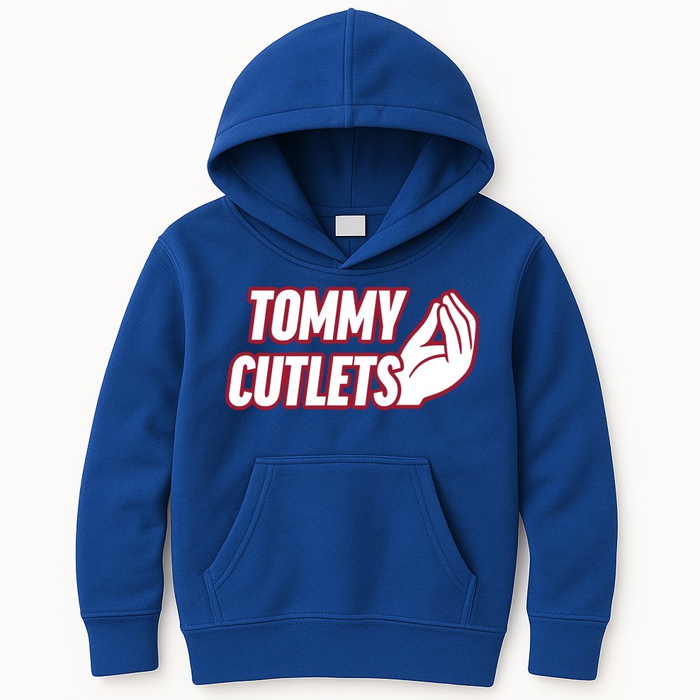 Ny Italian Hand Gesture Tommy Cutlets Football Quarterback Kids Hoodie
