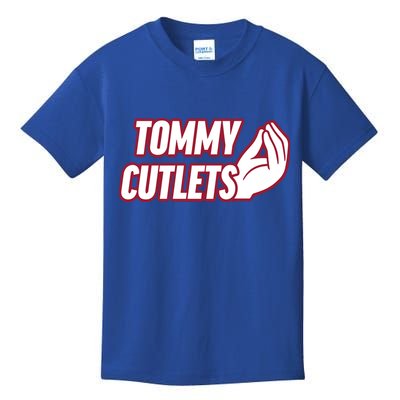 Ny Italian Hand Gesture Tommy Cutlets Football Quarterback Kids T-Shirt