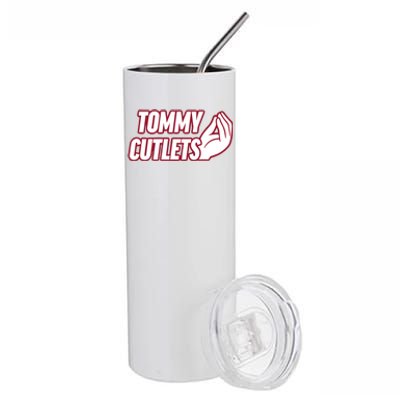 Ny Italian Hand Gesture Tommy Cutlets Football Quarterback Stainless Steel Tumbler