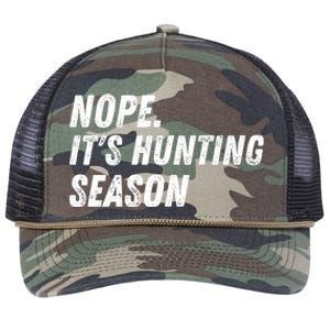 Nope. ItS Hunting Season Funny Retro Rope Trucker Hat Cap