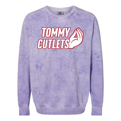 Ny Italian Hand Gesture Tommy Cutlets Football Quarterback Colorblast Crewneck Sweatshirt