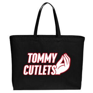 Ny Italian Hand Gesture Tommy Cutlets Football Quarterback Cotton Canvas Jumbo Tote