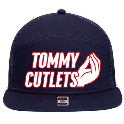 Ny Italian Hand Gesture Tommy Cutlets Football Quarterback 7 Panel Mesh Trucker Snapback Hat