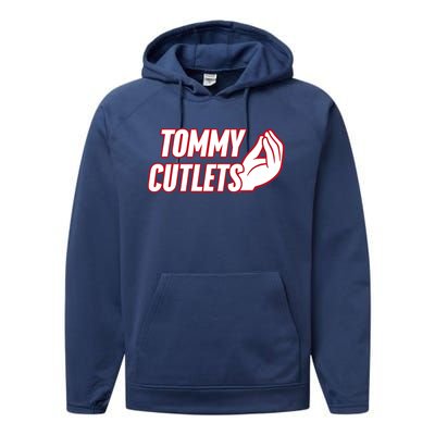 Ny Italian Hand Gesture Tommy Cutlets Football Quarterback Performance Fleece Hoodie