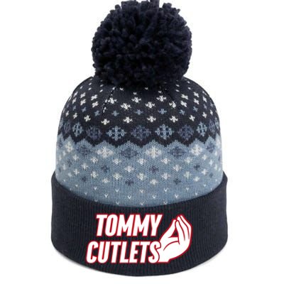 Ny Italian Hand Gesture Tommy Cutlets Football Quarterback The Baniff Cuffed Pom Beanie