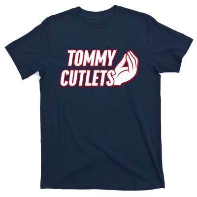 Ny Italian Hand Gesture Tommy Cutlets Football Quarterback T-Shirt