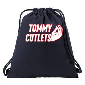 Ny Italian Hand Gesture Tommy Cutlets Football Quarterback Drawstring Bag