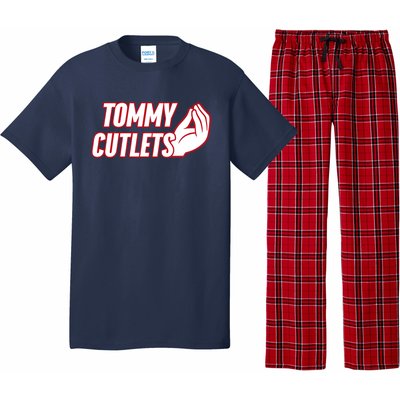 Ny Italian Hand Gesture Tommy Cutlets Football Quarterback Pajama Set