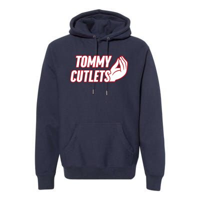 Ny Italian Hand Gesture Tommy Cutlets Football Quarterback Premium Hoodie