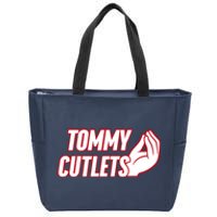 Ny Italian Hand Gesture Tommy Cutlets Football Quarterback Zip Tote Bag