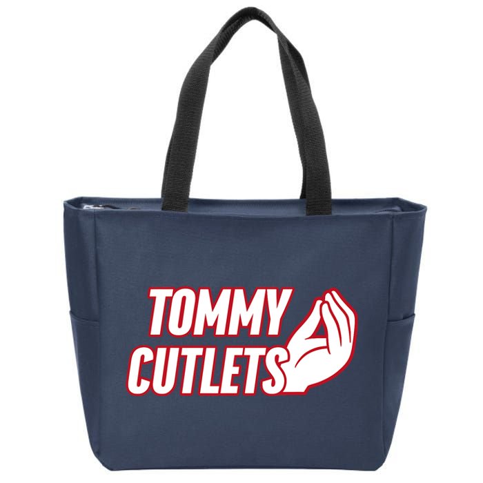 Ny Italian Hand Gesture Tommy Cutlets Football Quarterback Zip Tote Bag