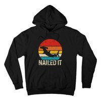 Nailed It Hammerhead Shark Vintage Funny Fishing Gift Hoodie