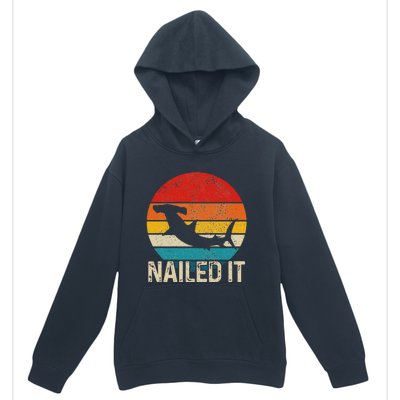 Nailed It Hammerhead Shark Vintage Funny Fishing Gift Urban Pullover Hoodie