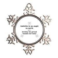 Nostalgia Isabella Is An Angel On Earth Metallic Star Ornament