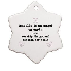 Nostalgia Isabella Is An Angel On Earth Ceramic Star Ornament