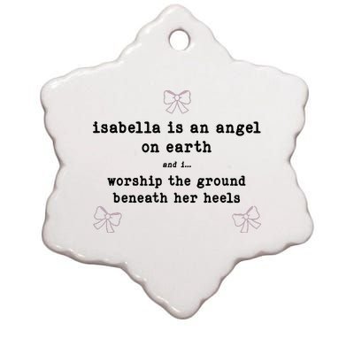 Nostalgia Isabella Is An Angel On Earth Ceramic Star Ornament