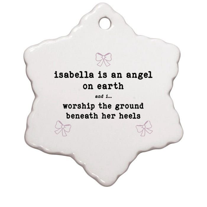 Nostalgia Isabella Is An Angel On Earth Ceramic Star Ornament